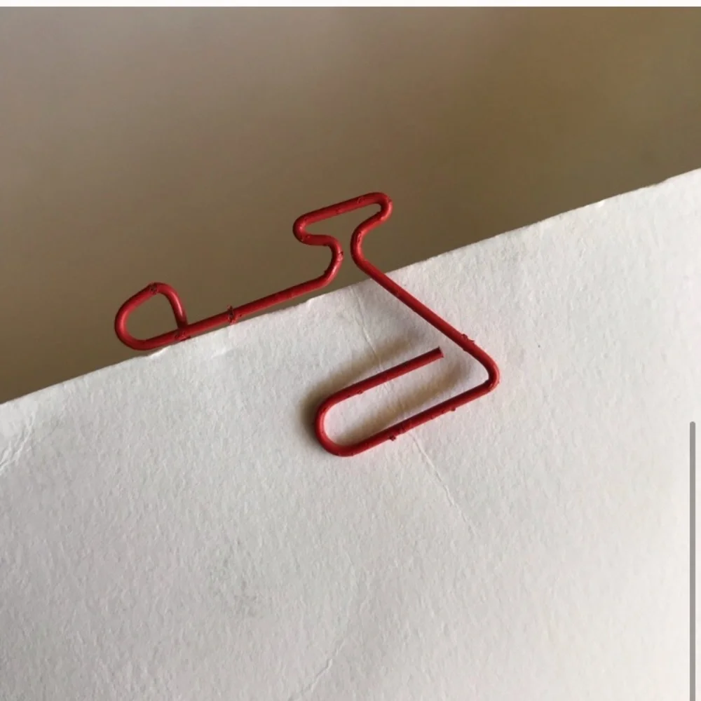 Bookmark bicycle red paper clip bike